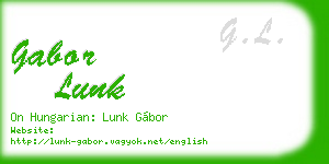 gabor lunk business card